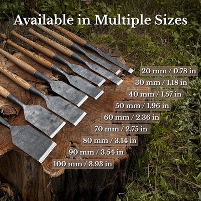 Timber Framing Sliсk Chisel, 20 - 100 mm (0.8 - 3.9 inches) - 9