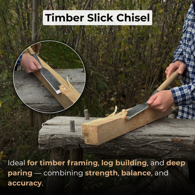 Timber Slick Chisel for Woodworking – 20 to 100 mm (0.8–3.9 Inches) - 8