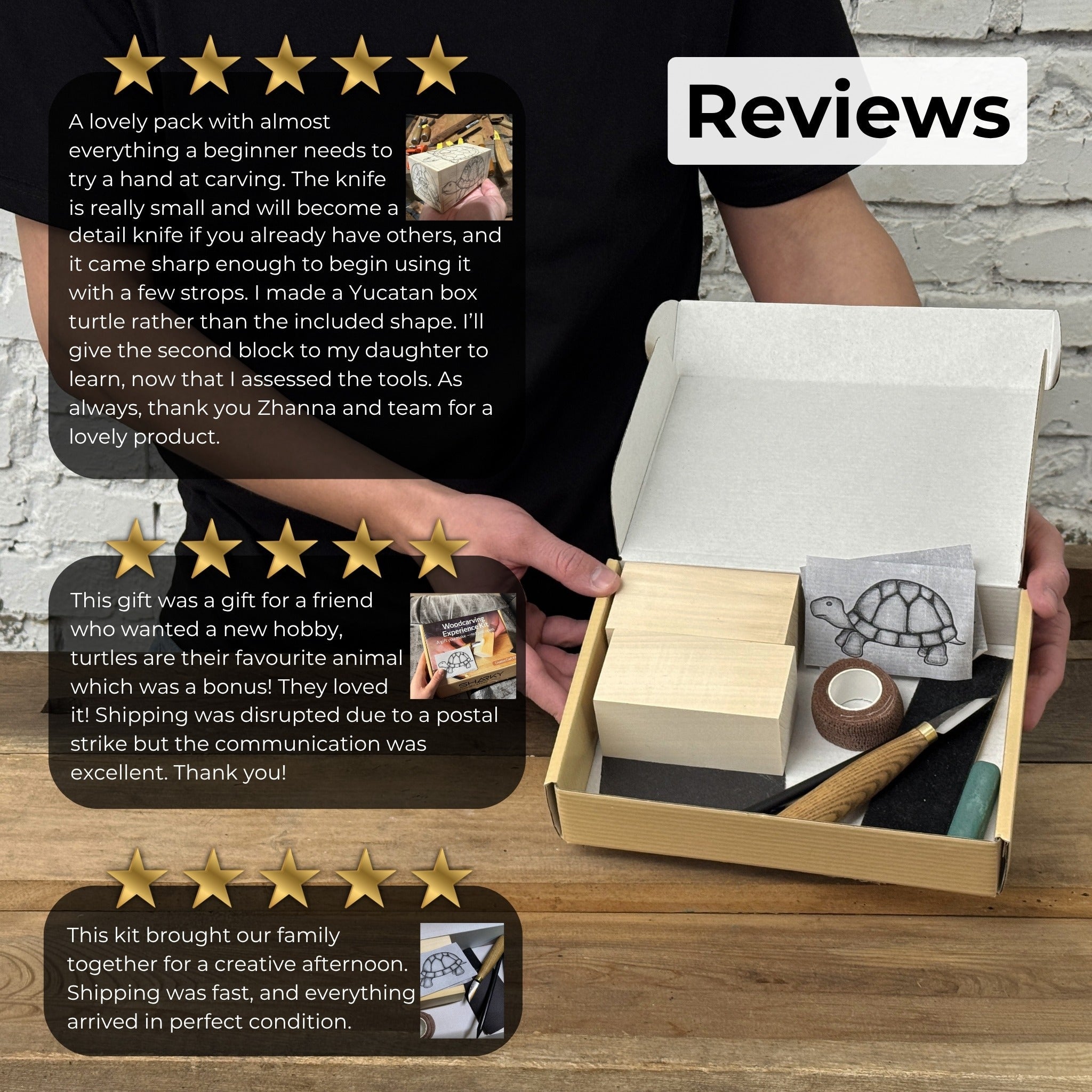 Turtle Carving Kit – Complete Starter Whittling Kit for Beginners, Adults, Teens, and Kids - 12