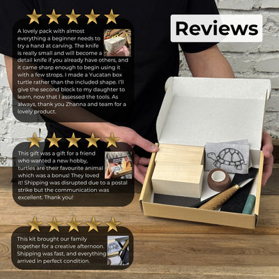 Turtle Carving Kit – Complete Starter Whittling Kit for Beginners, Adults, Teens, and Kids - 12