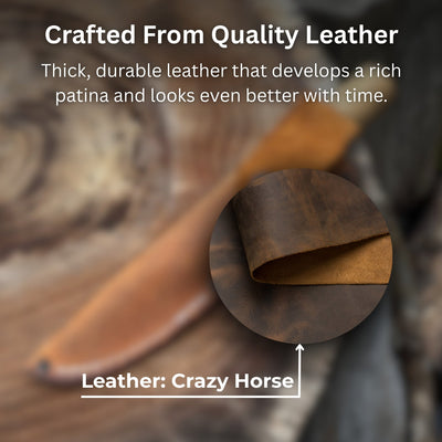 Universal Leather Knife Sheath For Fixed Knife - 3