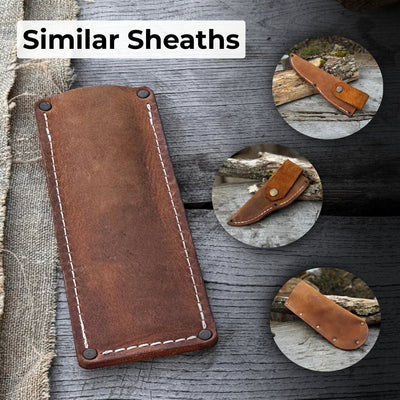 Universal Leather Sheath for Small Knives - 6