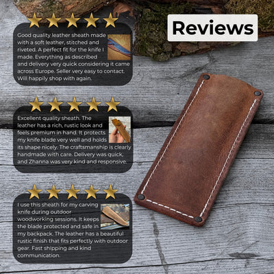 Universal Leather Sheath for Small Knives - 5