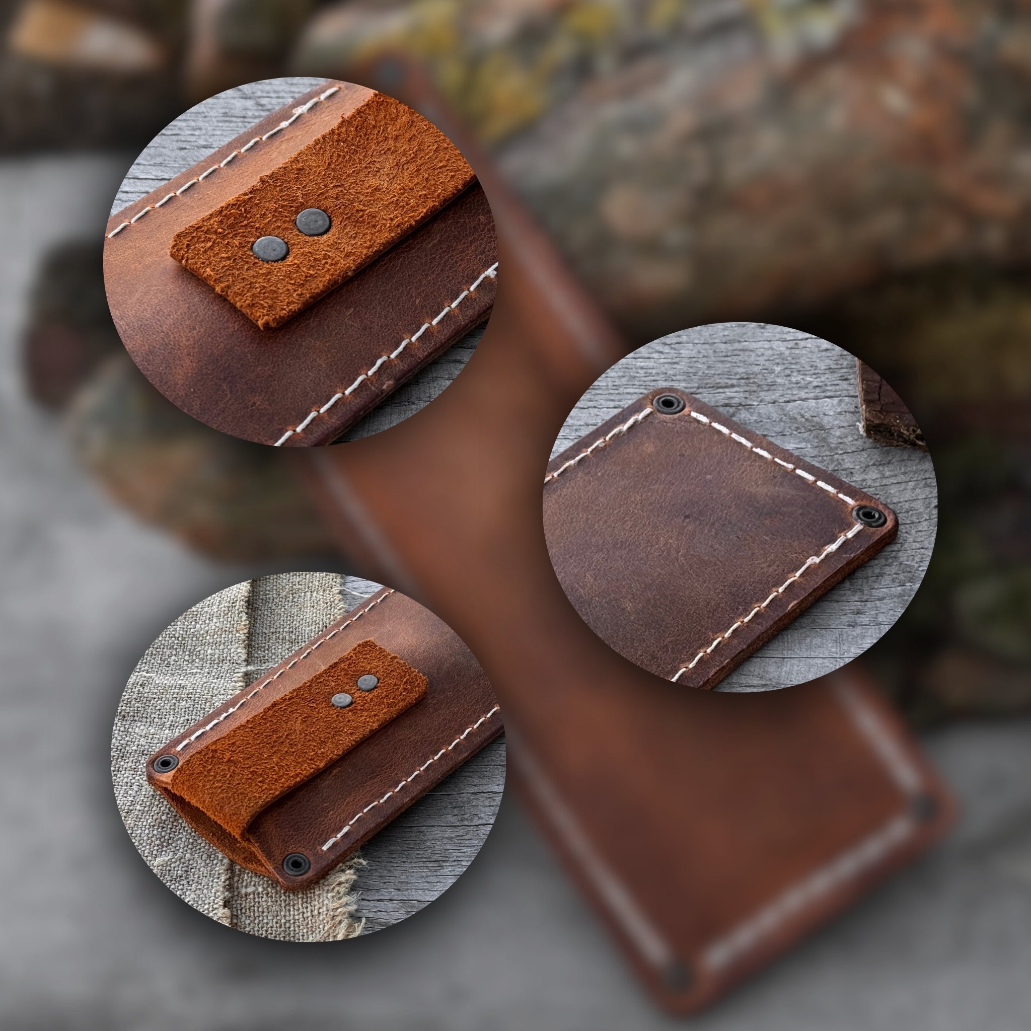 Universal Leather Sheath for Small Knives - 7