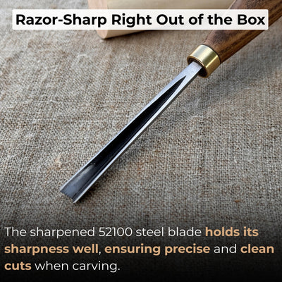 V - Parting Chisel 60 Degree, blade 6 mm (0.24 inches) - 2