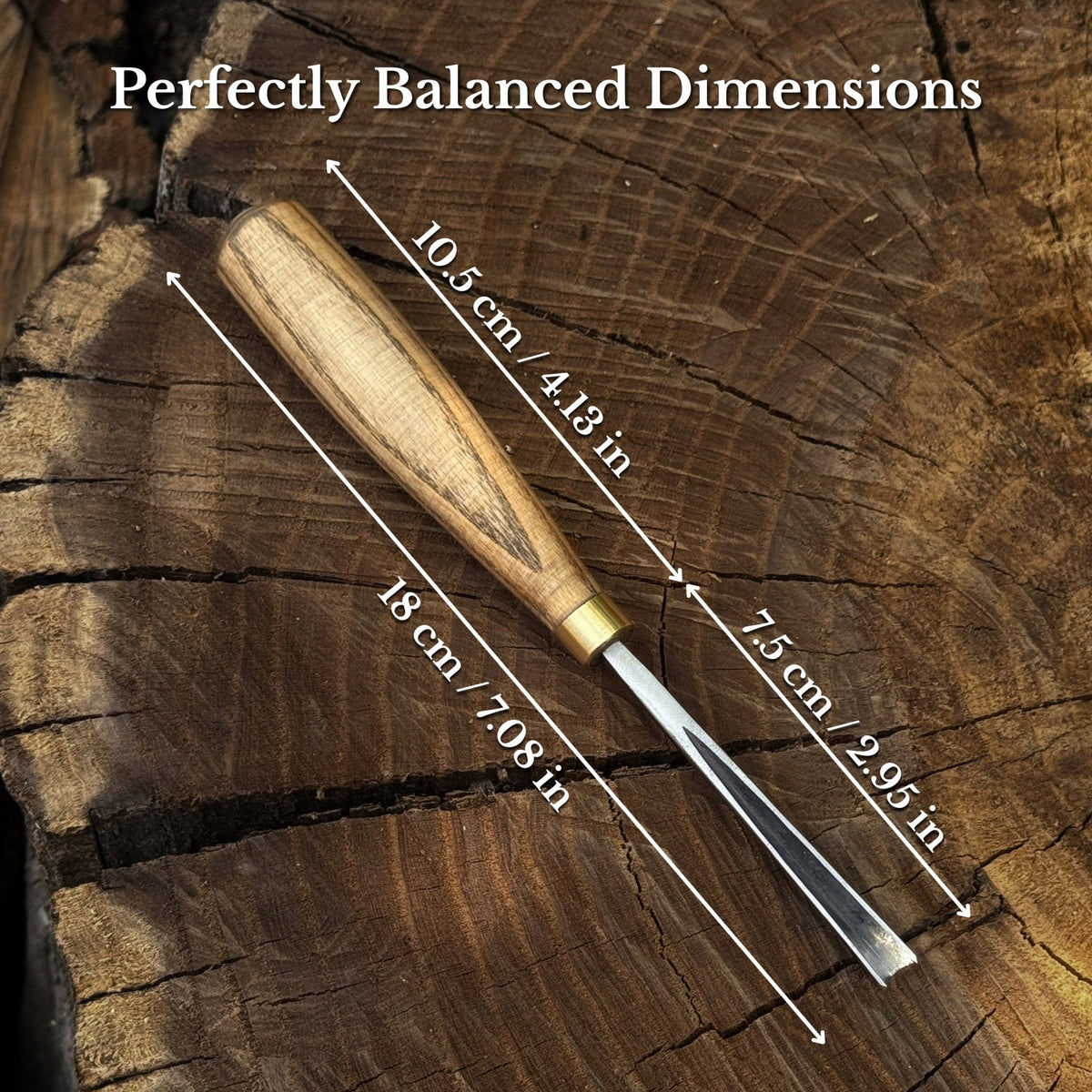 V-Parting Chisel 60 Degree, blade 6 mm (0.24 inches) - 3