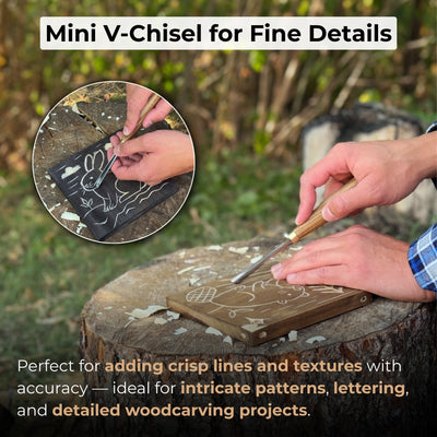 V - Parting Chisel 60 Degree, blade 6 mm (0.24 inches) - 8