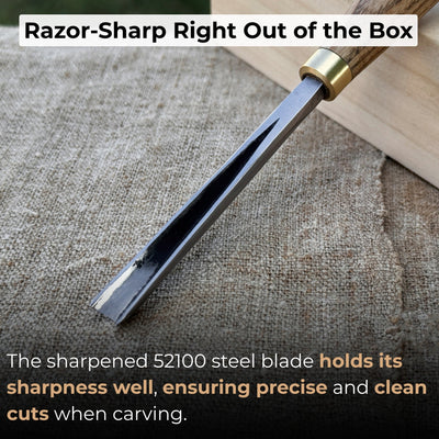 V - Parting Chisel 60 Degree, Blade 8 mm (0.31 inches) - 2