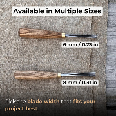 V - Parting Chisel 60 Degree, Blade 8 mm (0.31 inches) - 6