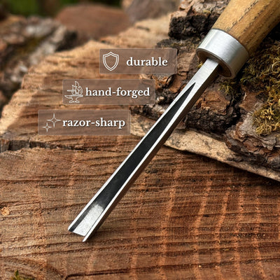 V-Parting Chisel 60 Degree with Palm Handle, 6 mm (0.24 inches) - 3