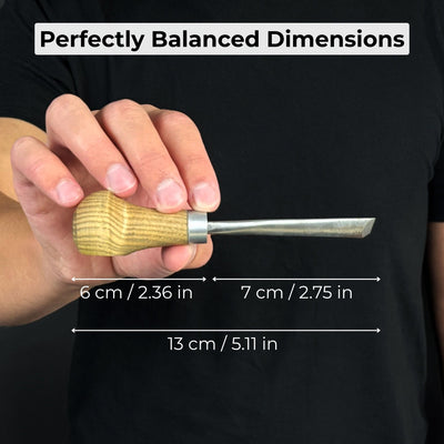 V - Parting Chisel 60 Degree with Palm Handle, 6 mm (0.24 inches) - 5