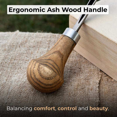 V - Parting Chisel 60 Degree with Palm Handle, 6 mm (0.24 inches) - 3