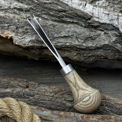 V - Parting Chisel 60 Degree with Palm Handle, 8 mm (0.31 inches) - 6
