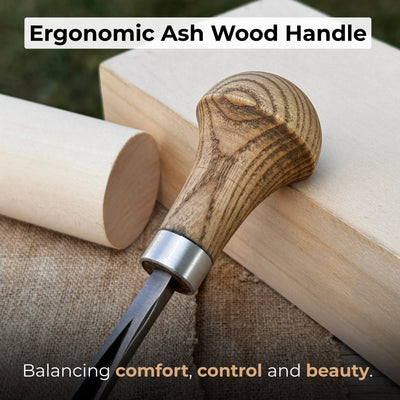 V - Parting Chisel 60 Degree with Palm Handle, 8 mm (0.31 inches) - 3