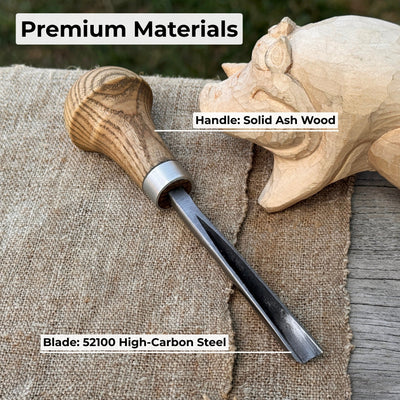 V - Parting Chisel 60 Degree with Palm Handle, 8 mm (0.31 inches) - 7