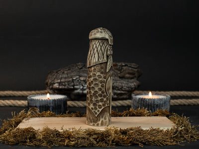 Vidar Figurine – 14 cm (5.7 inches) Hand - Carved Wooden Statue of the Norse God of Vengeance - 4