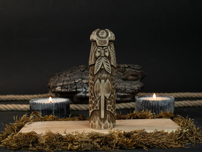 Vidar Figurine – 14 cm (5.7 inches) Hand - Carved Wooden Statue of the Norse God of Vengeance - 1