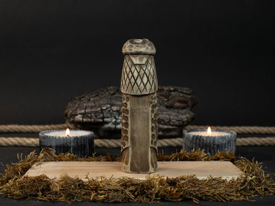 Vidar Figurine – 14 cm (5.7 inches) Hand - Carved Wooden Statue of the Norse God of Vengeance - 3