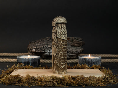 Vidar Figurine – 14 cm (5.7 inches) Hand - Carved Wooden Statue of the Norse God of Vengeance - 2