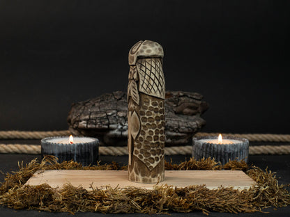 Vidar Figurine – 14 cm (5.7 inches) Hand - Carved Wooden Statue of the Norse God of Vengeance - 2