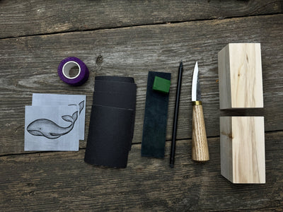 Whale Carving Kit - Complete Starter Whittling Kit for Beginners, Adults, Teens, and Kids - 4