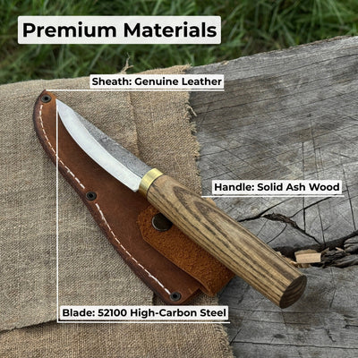 Whittling Sloyd Knife with Leather Sheath, 10 cm (3.94 inches) - 6