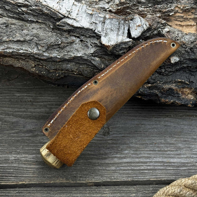 Whittling Sloyd Knife with Leather Sheath, 7.5 cm (2.95 inches) - 9