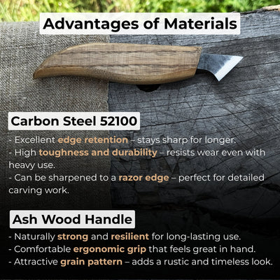 Wood Carving Knife, 2.5 cm (1 inch) - 4