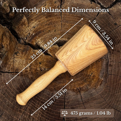 Wooden Mallet 16.75 oz for Woodworking and Carving - 3