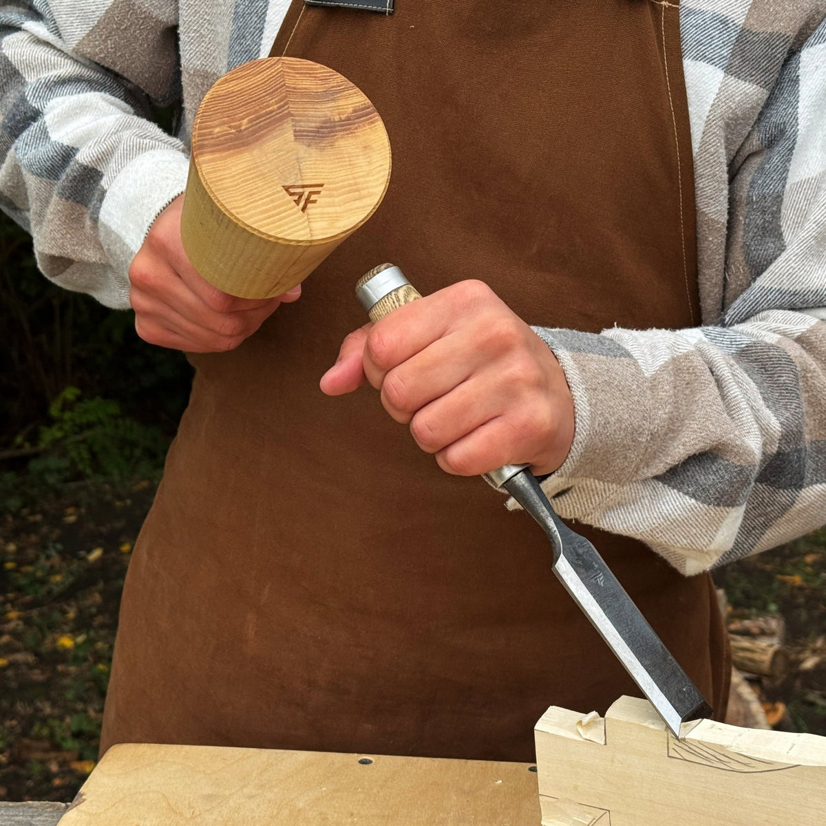 Wooden Mallet 16.75 oz for Woodworking and Carving - 4