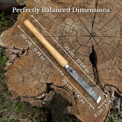 Woodturning Skew Chisel, 30 mm / 1.18 in with Leather Sheath - 3